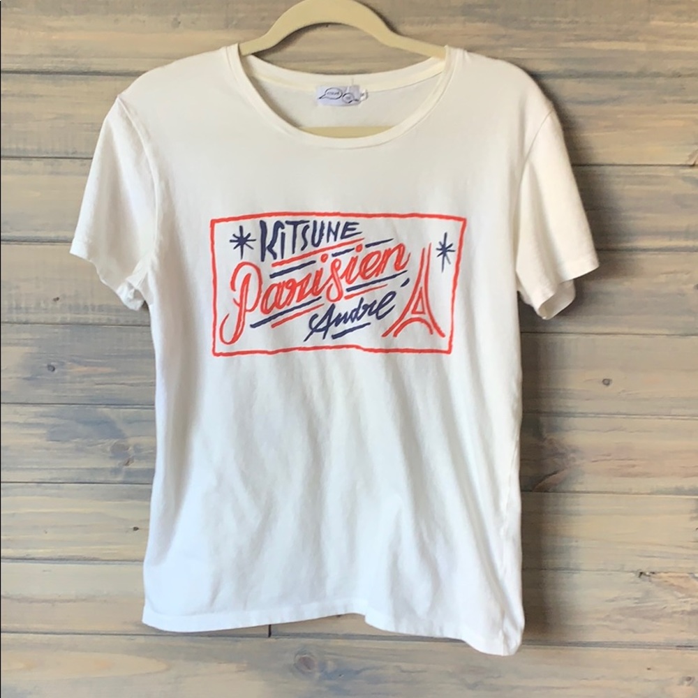 White T-shirt kitsune